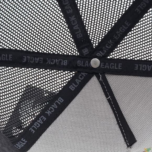 Black Eagle Hat Cap Snap Back Gray Mexico Flag Trucker Mesh Embroidered Mens - Picture 8 of 8